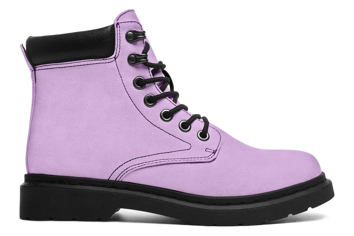 Digital Lavender Classic Boots - High Quality Micro-Suede Weatherproof Vegan Shoes with Stitched on Soles