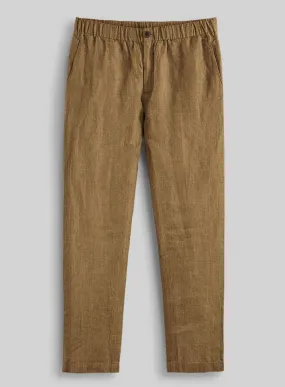 Easy Pants Sepia Brown Linen