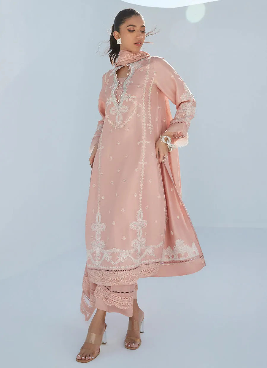 Erica Apricot Shirt And Dupatta