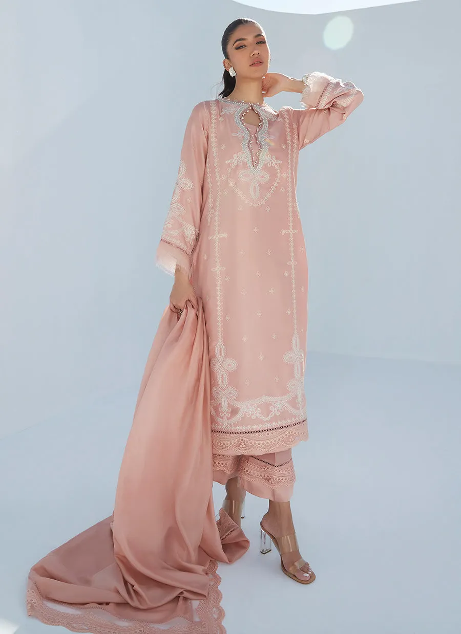 Erica Apricot Shirt And Dupatta