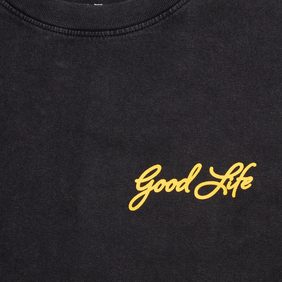 Es Vedrà Good Life Back  - Oversized Tshirt - Stone Wash Black