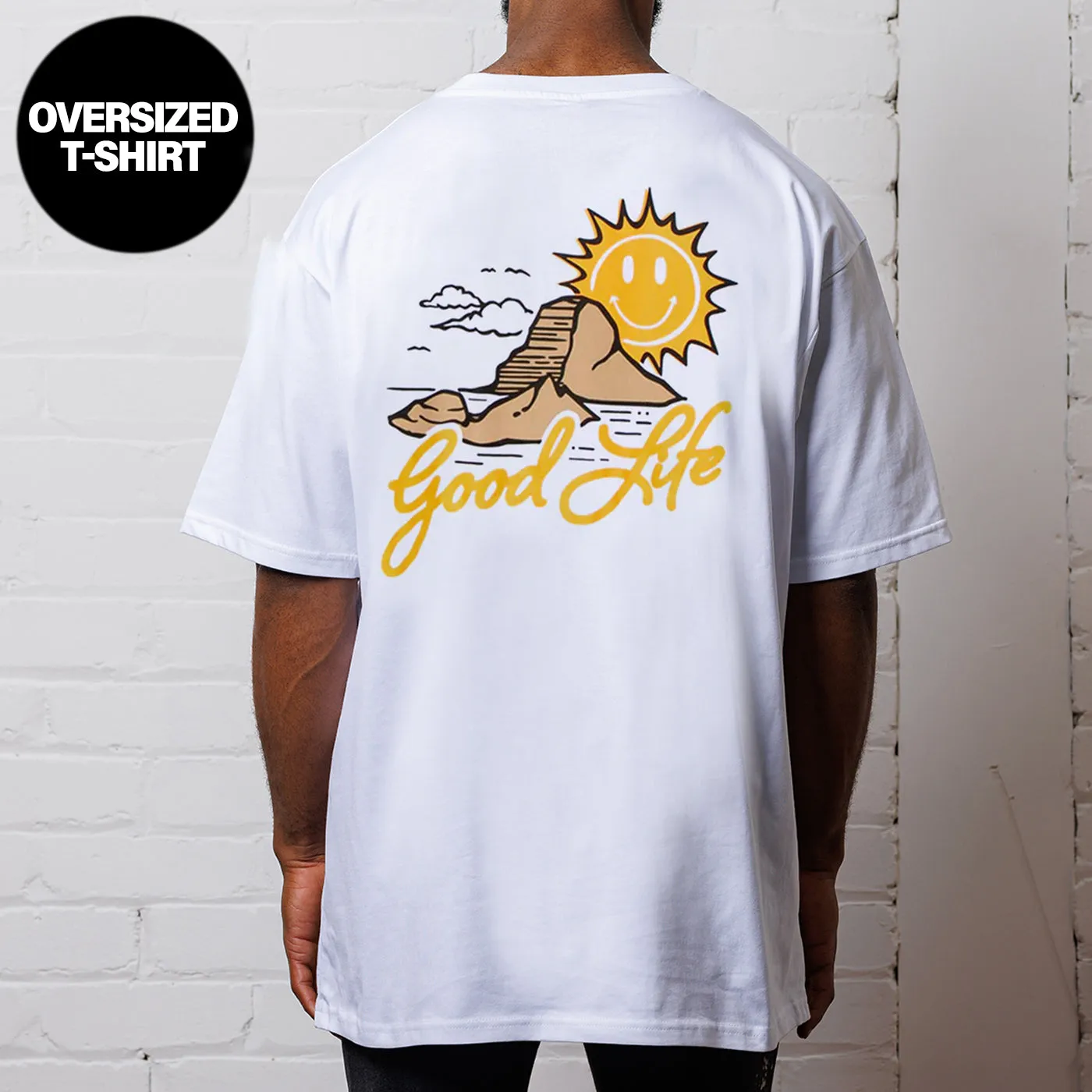 Es Vedrà Good Life Back - Tshirt - White