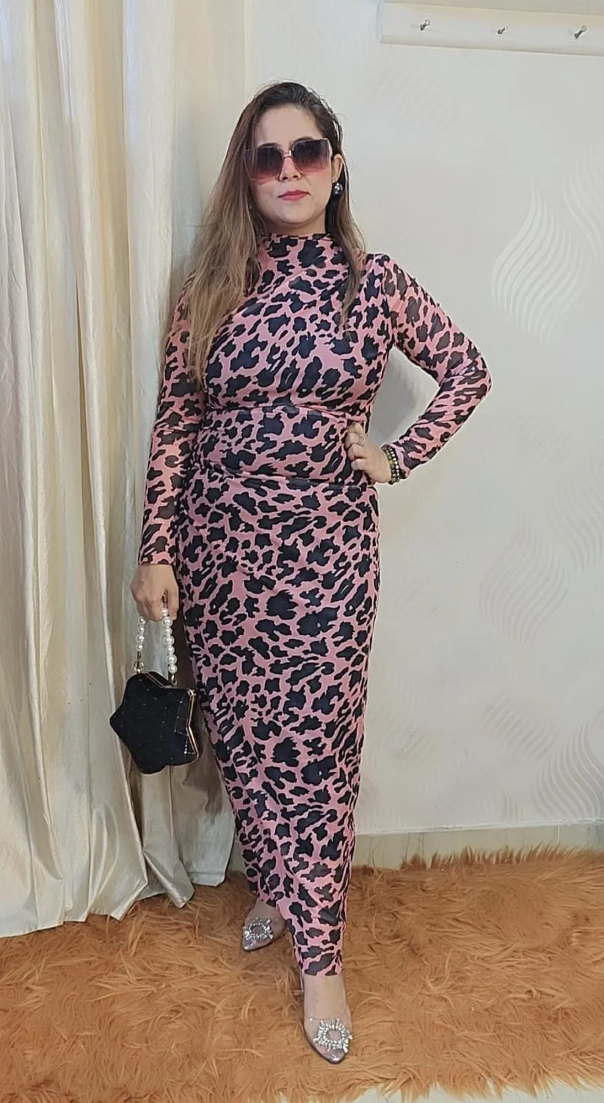 Fashion tiger print Bodycon Dress