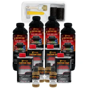 Federal Standard Color #20150 Coyote Brown T97 Urethane Roll-On, Brush-On or Spray-On Truck Bed Liner, 1 Gallon Kit with Roller Applicator Kit