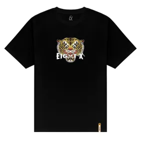 Feline Graphic T-Shirt - Black