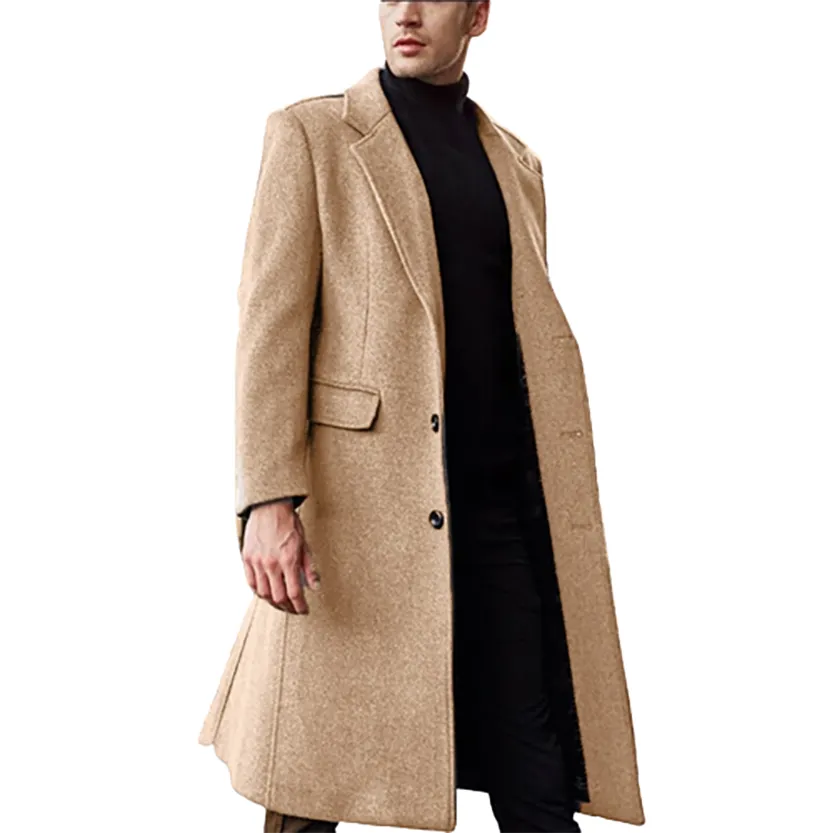 Funki Buys | Jackets | Men's Winter Woolen Topcoat Overcoat