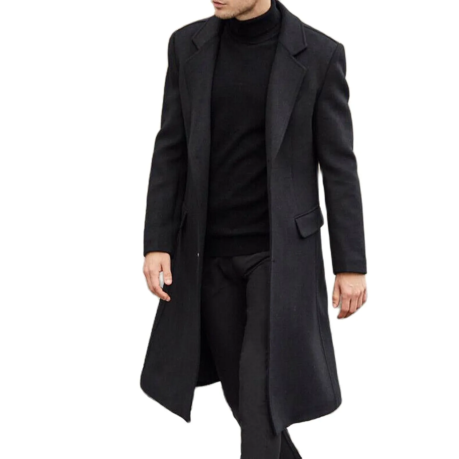 Funki Buys | Jackets | Men's Winter Woolen Topcoat Overcoat