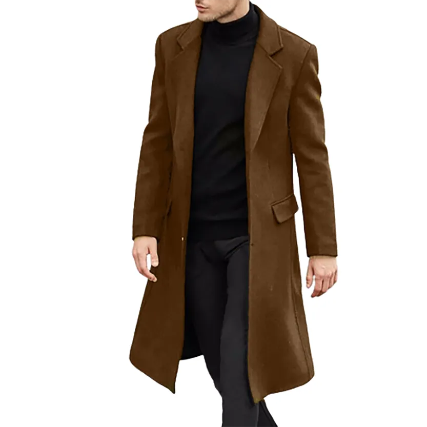 Funki Buys | Jackets | Men's Winter Woolen Topcoat Overcoat