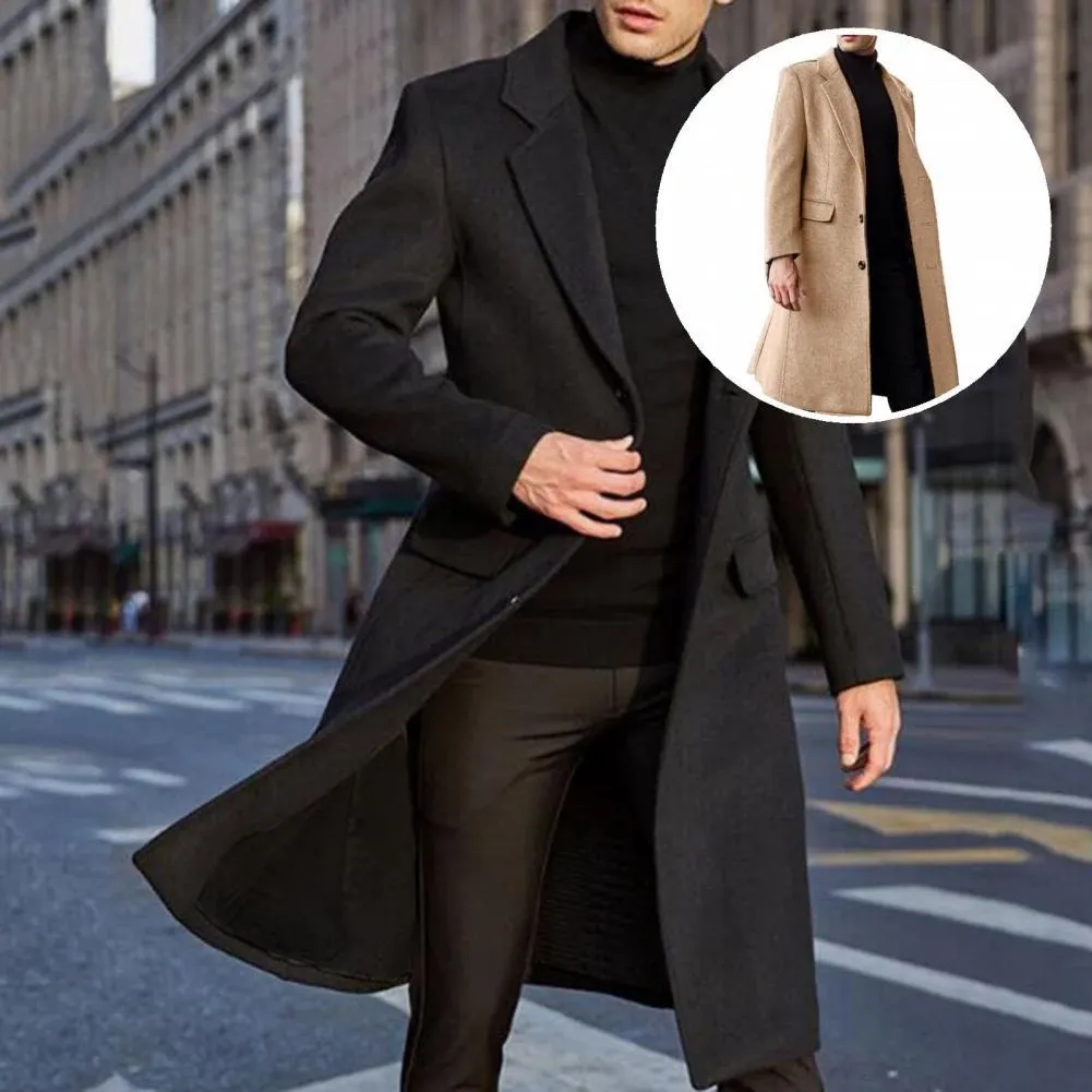 Funki Buys | Jackets | Men's Winter Woolen Topcoat Overcoat