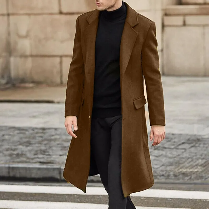 Funki Buys | Jackets | Men's Winter Woolen Topcoat Overcoat