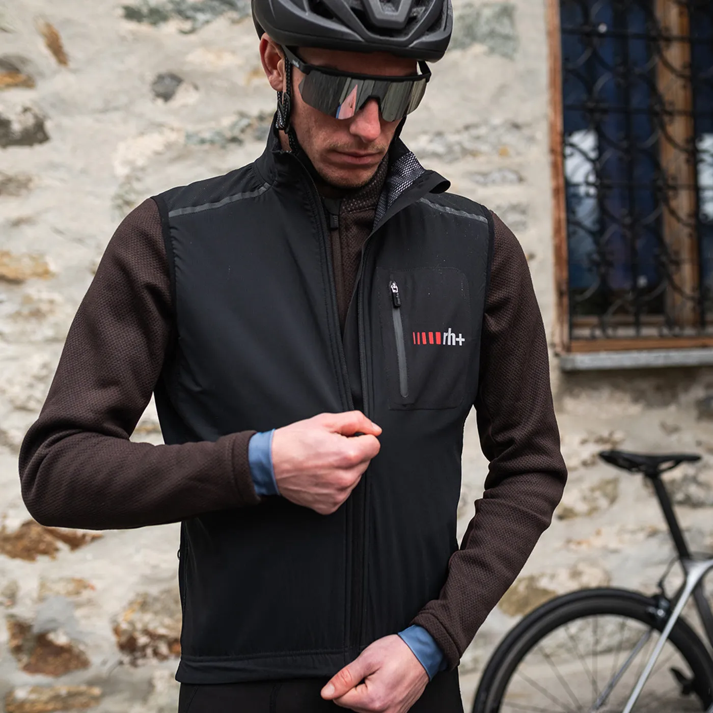 Gilet Rh  All Road Alpha Padded - Nero