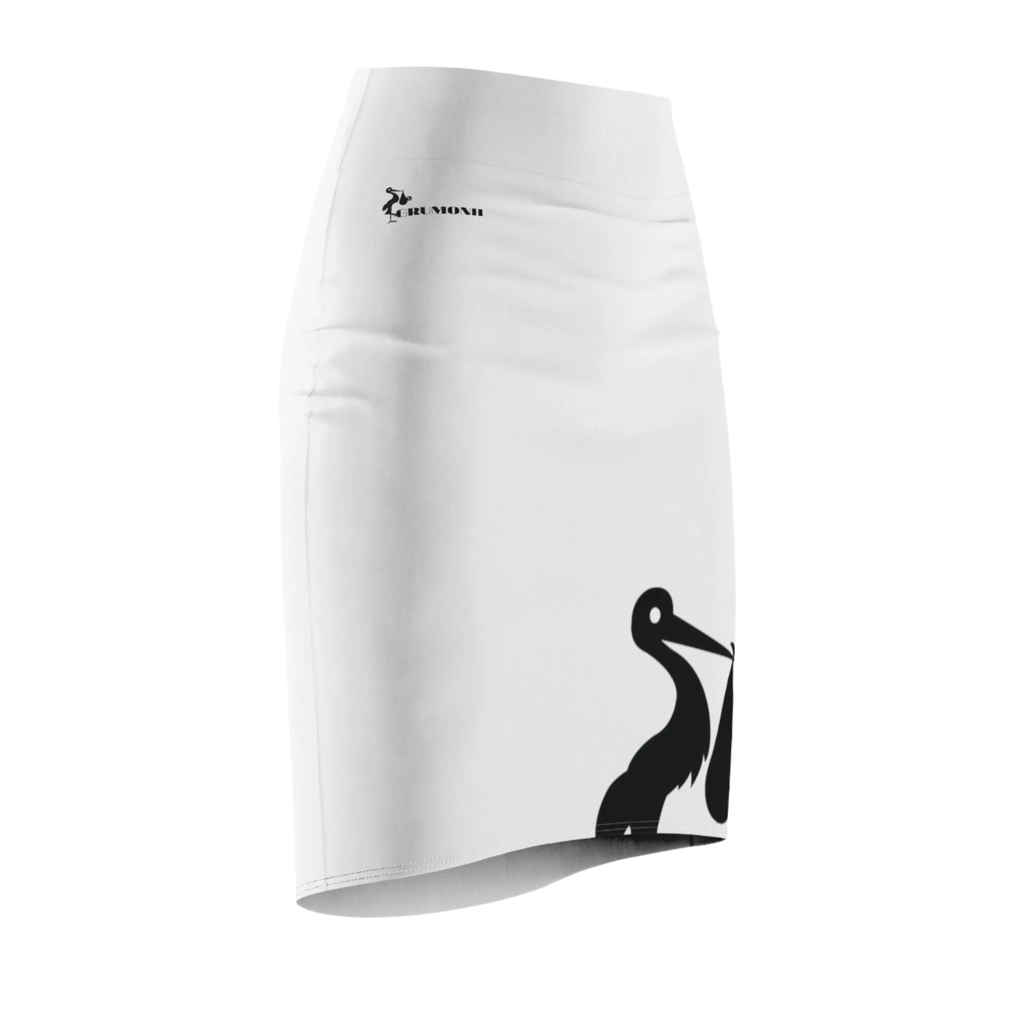 GRUMONH Women's Pencil Skirt White