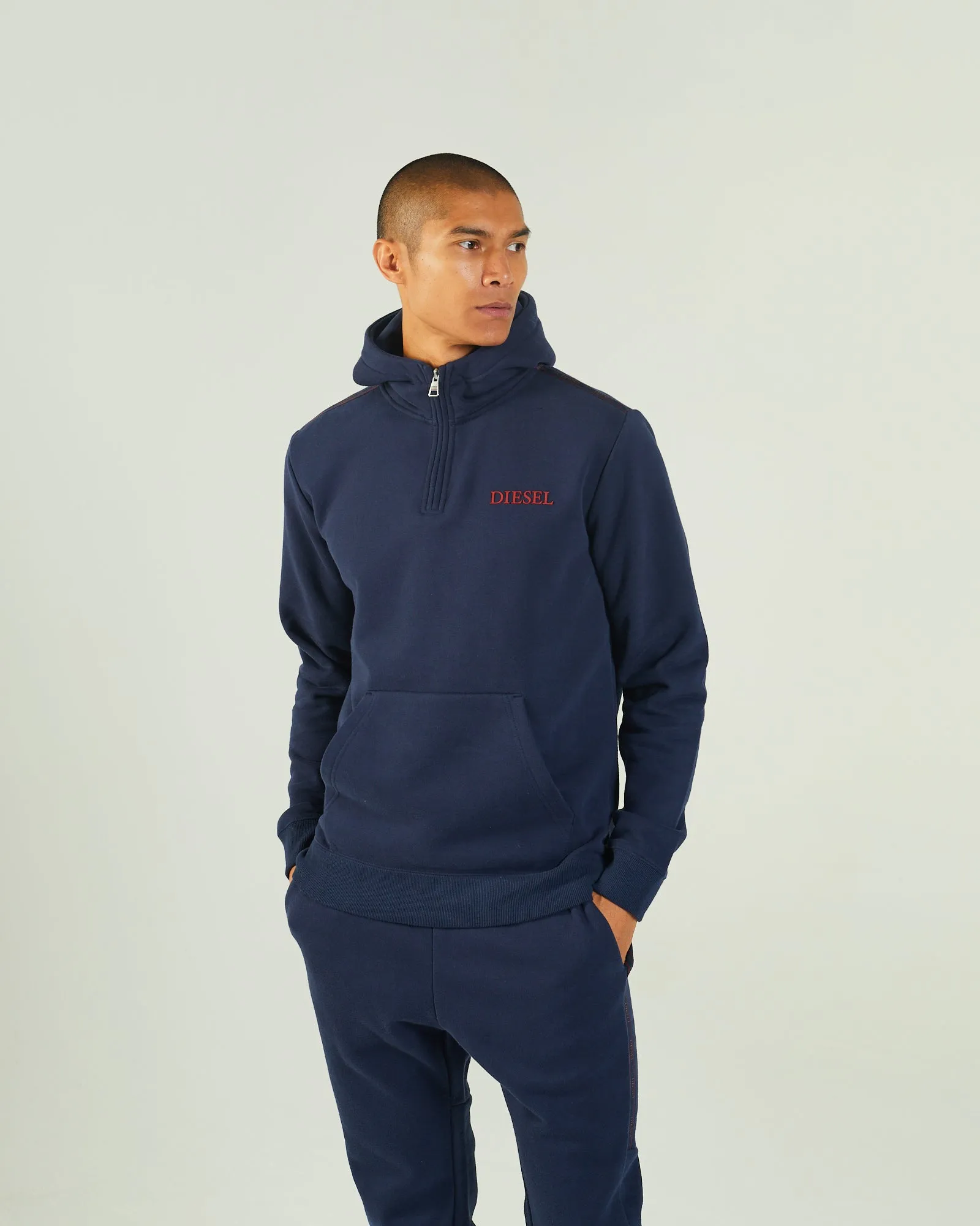 Hagen Half-Zip Hood Navy Blazer