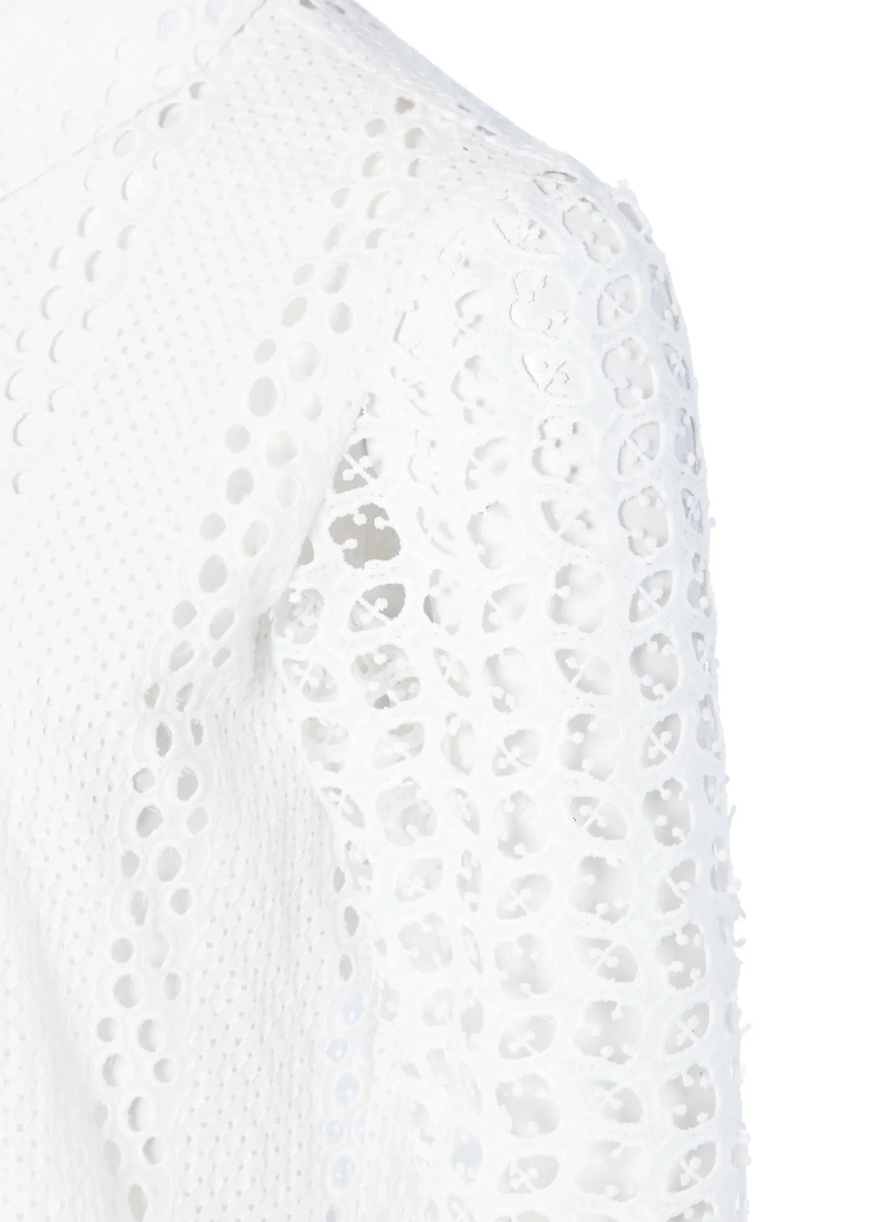 Holland Cooper Broderie Lace Shirt in White