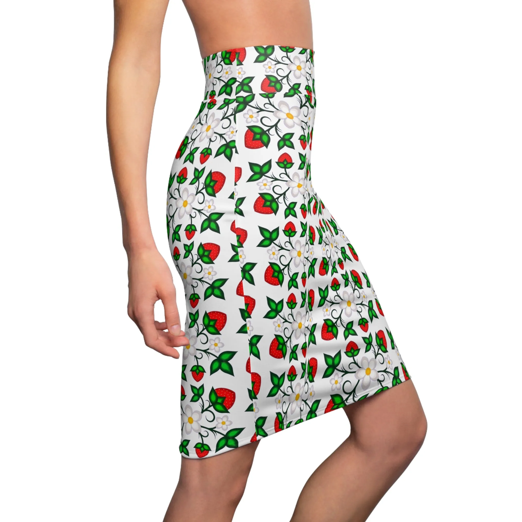 Indigenous Floral Women's Pencil Skirt (AOP)