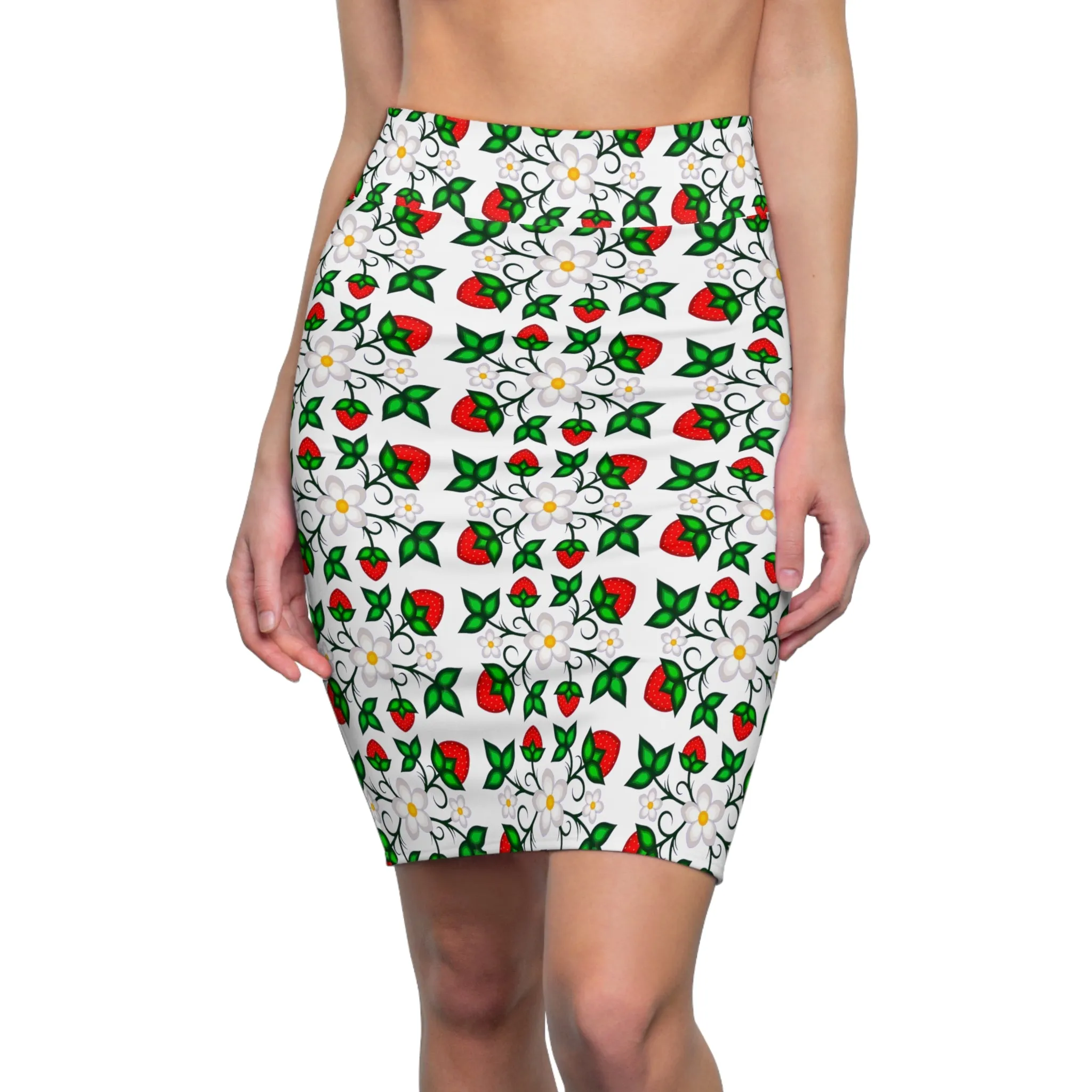 Indigenous Floral Women's Pencil Skirt (AOP)