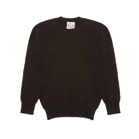 Jamieson's Crewneck Shetland Jumper in Shetland Black