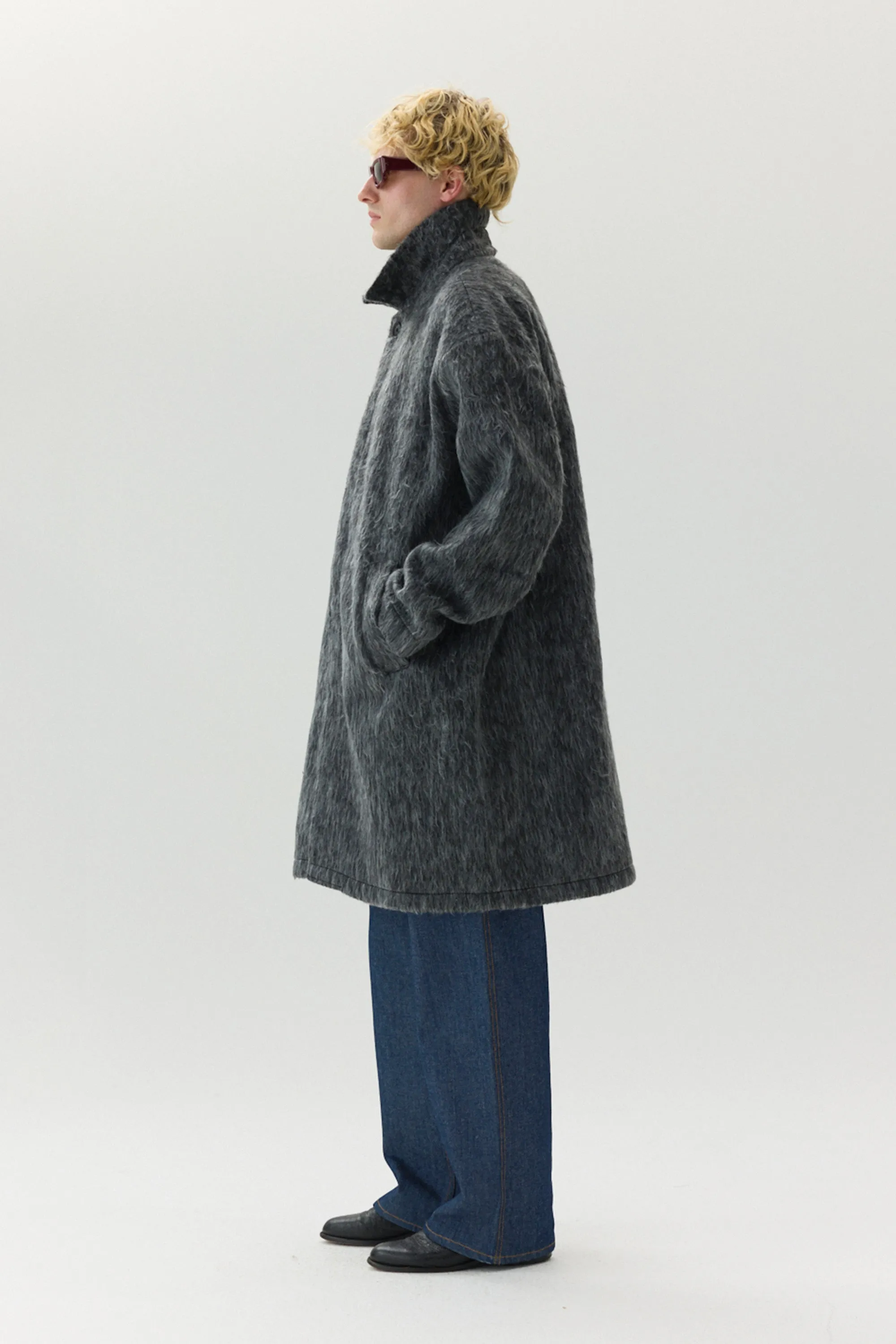 JOBA CARCOAT FUZZY AW24 GREY