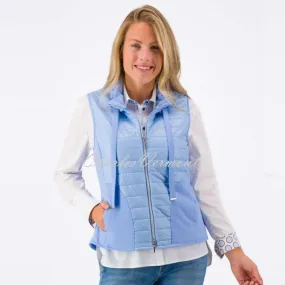 Just White Quilted Gilet with Rhinestone Detail- Style J3005