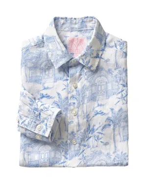 Kids' Linen Shirt PINK HOUSE TOILE