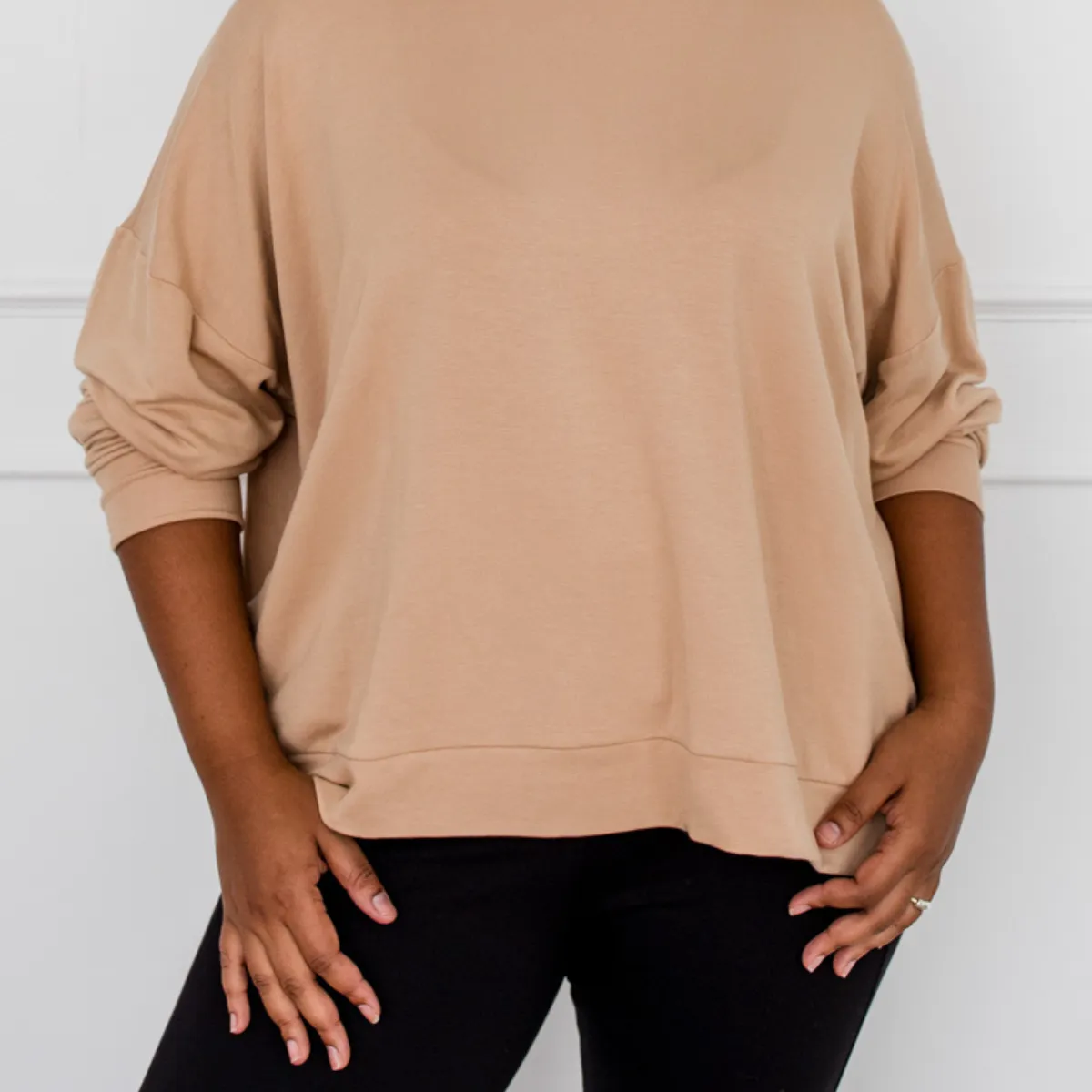 Kobi bamboo fleece sweatshirt - camel