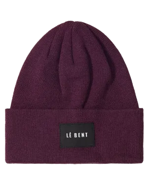 Le Bent The Staple Mid Profile Beanie - Aubergine