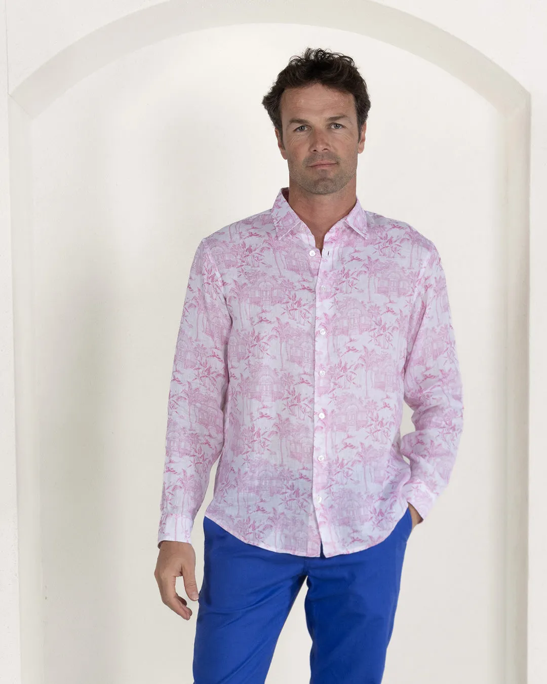 Linen Shirt PINK HOUSE TOILE