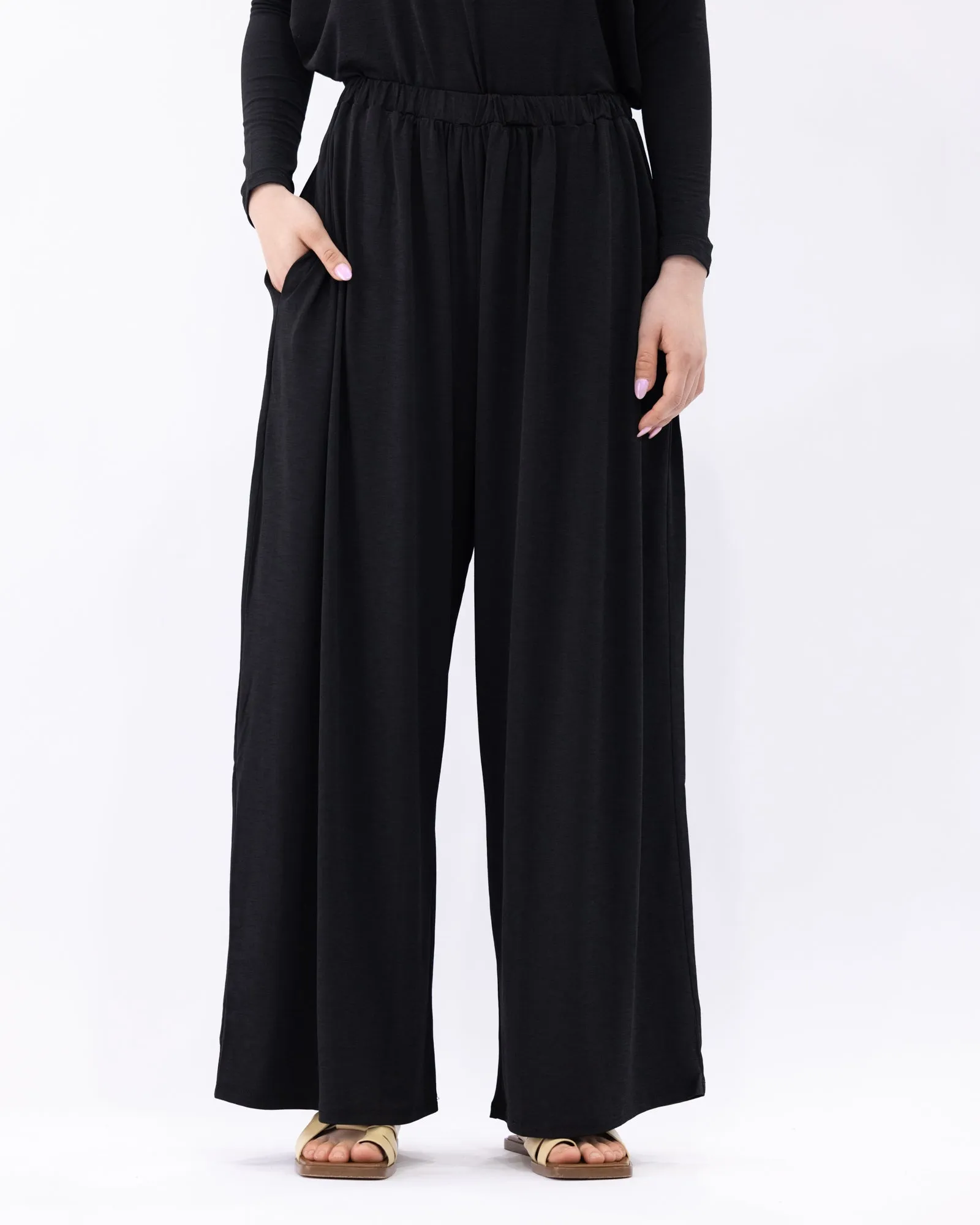 Lux Palazzo Pants Black