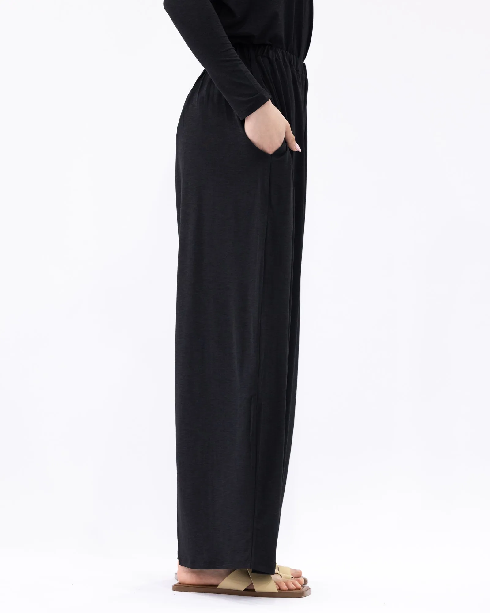 Lux Palazzo Pants Black