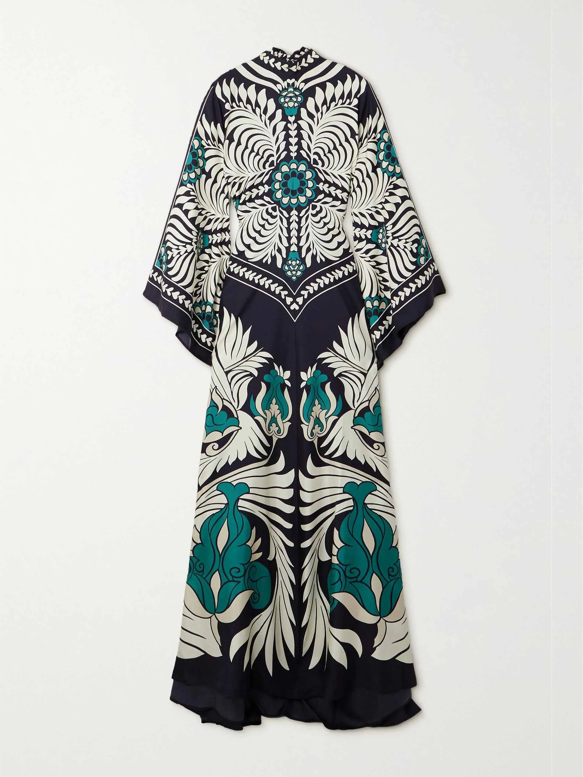 Magnifico printed silk-twill maxi dress