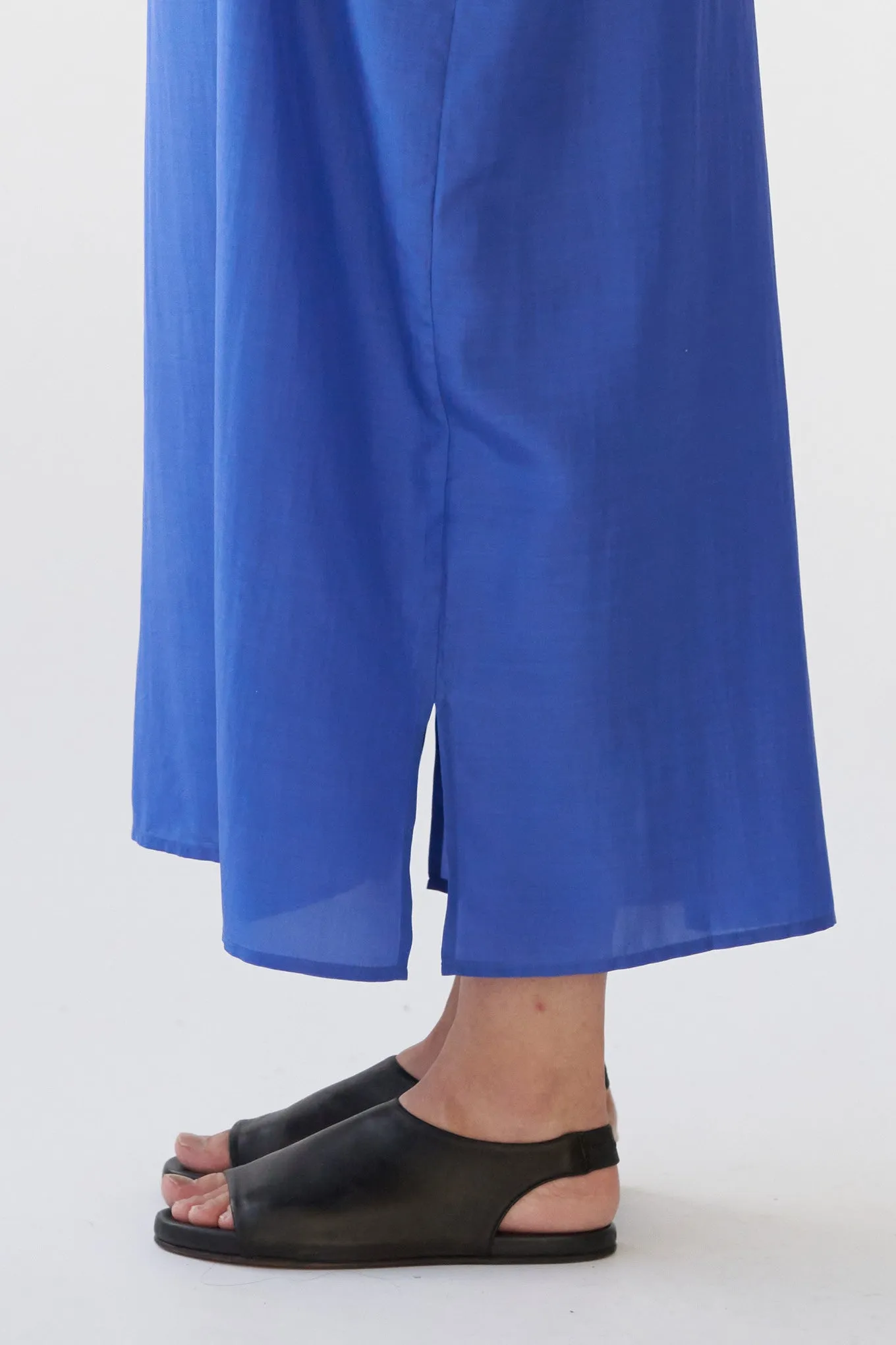 MAIA LONG DRESS - KLEIN BLUE - RECYCLED SILK/SILK