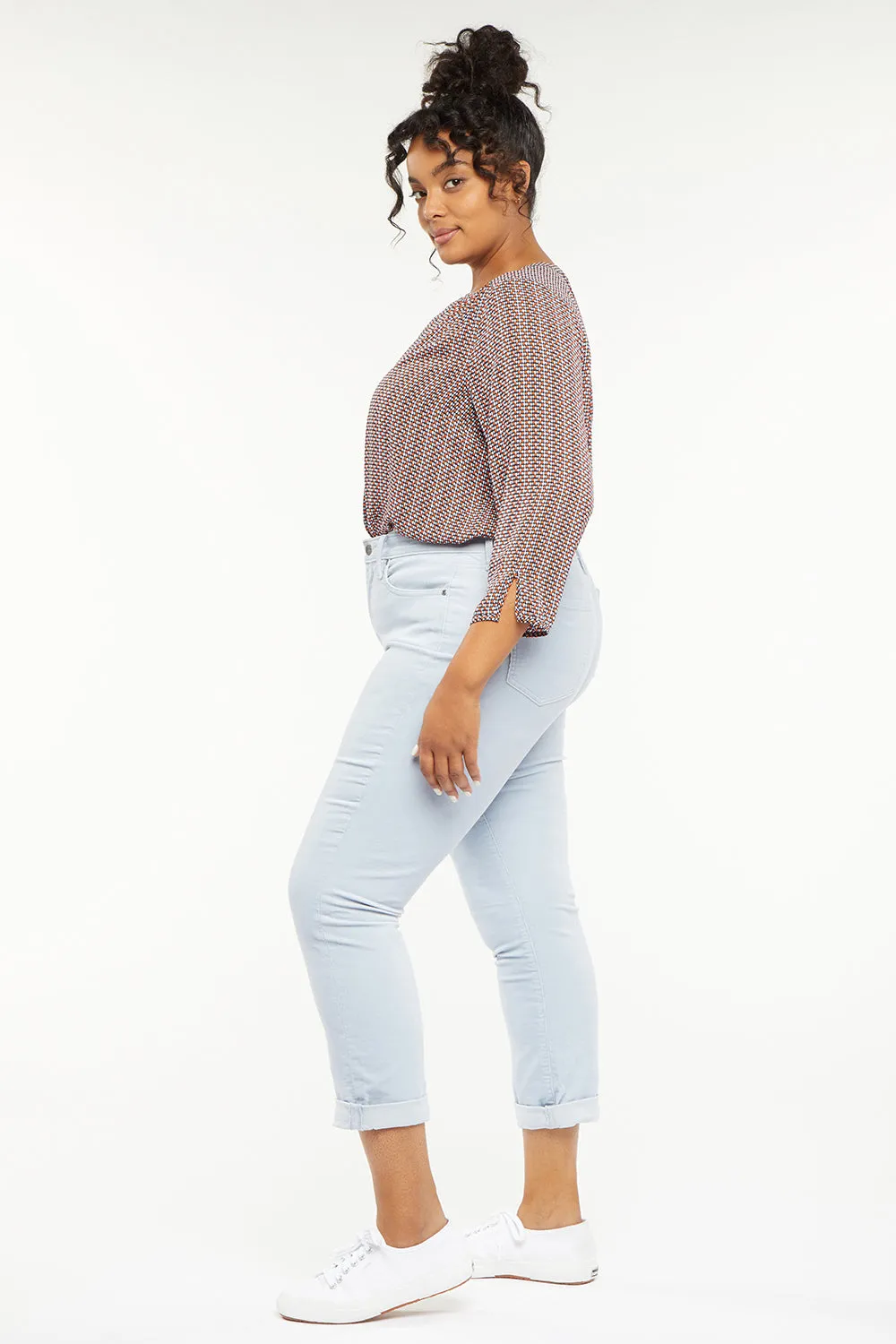 Margot Girlfriend Pants In Plus Size - Arctic Ice