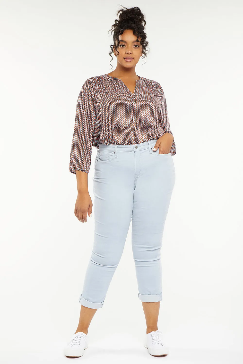 Margot Girlfriend Pants In Plus Size - Arctic Ice