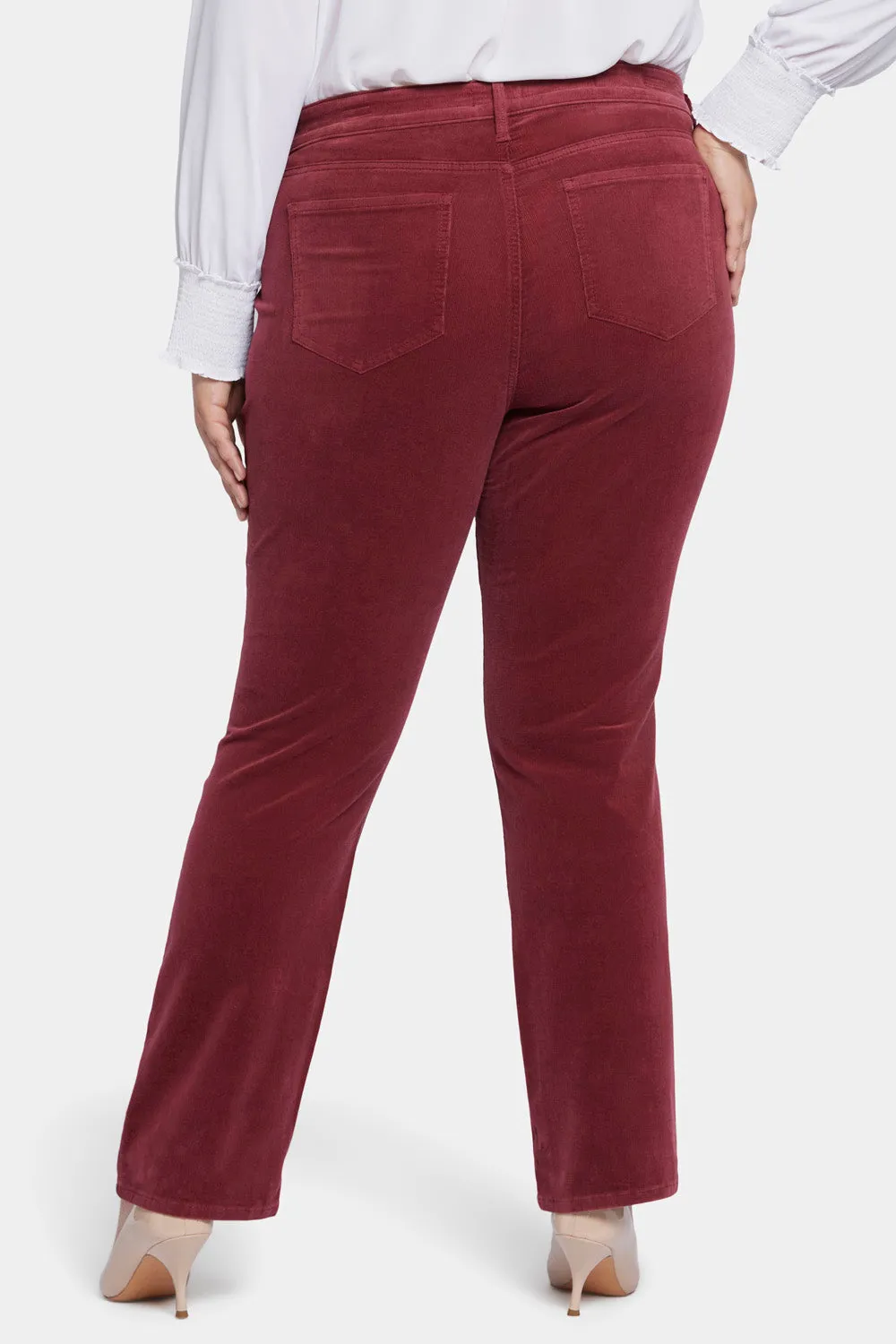 Marilyn Straight Pants In Plus Size - Cranberry Pie