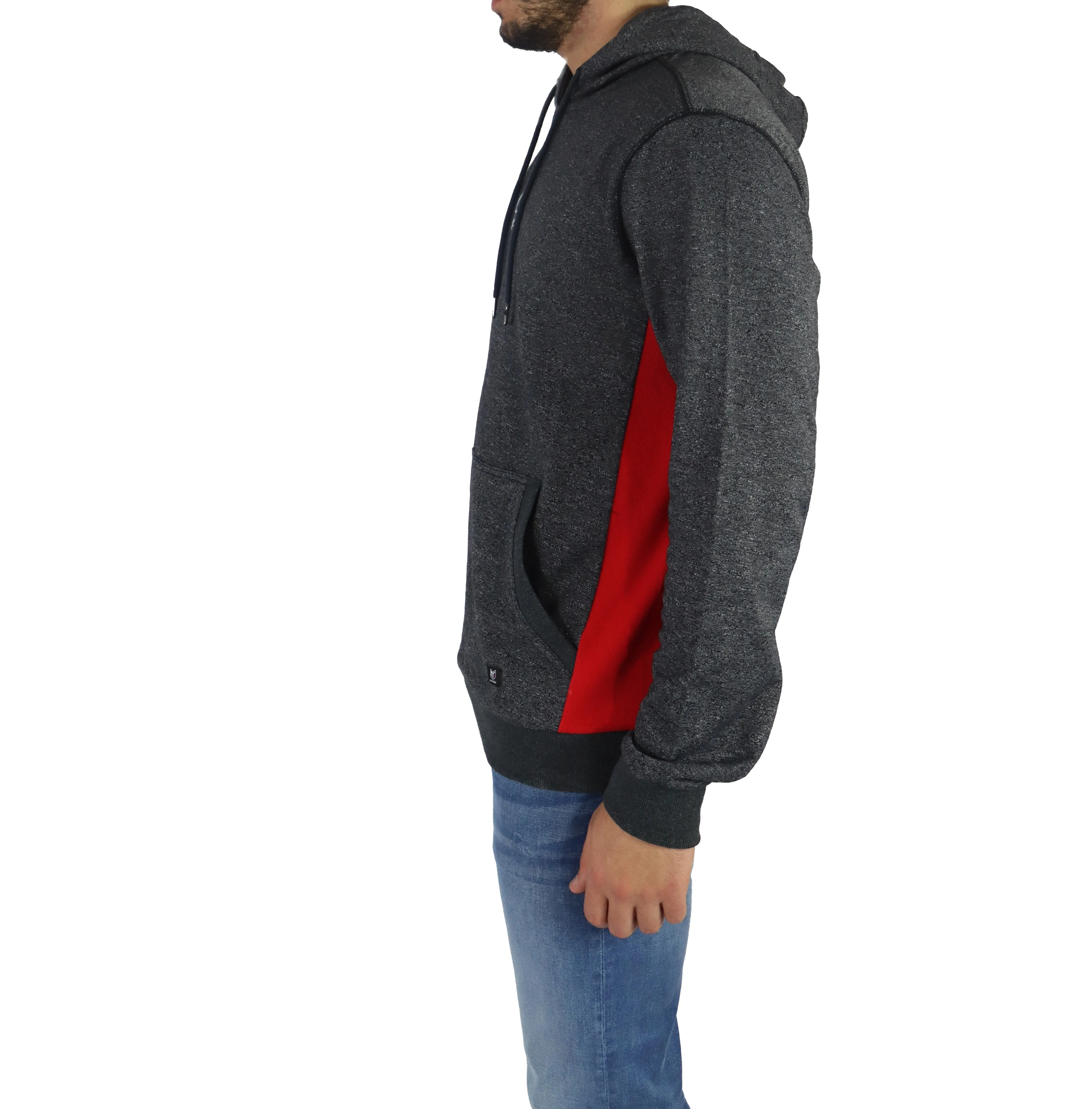 Marwin Sports Dodge Hellcat  Men's Pullover Hoodie - Grey/Red