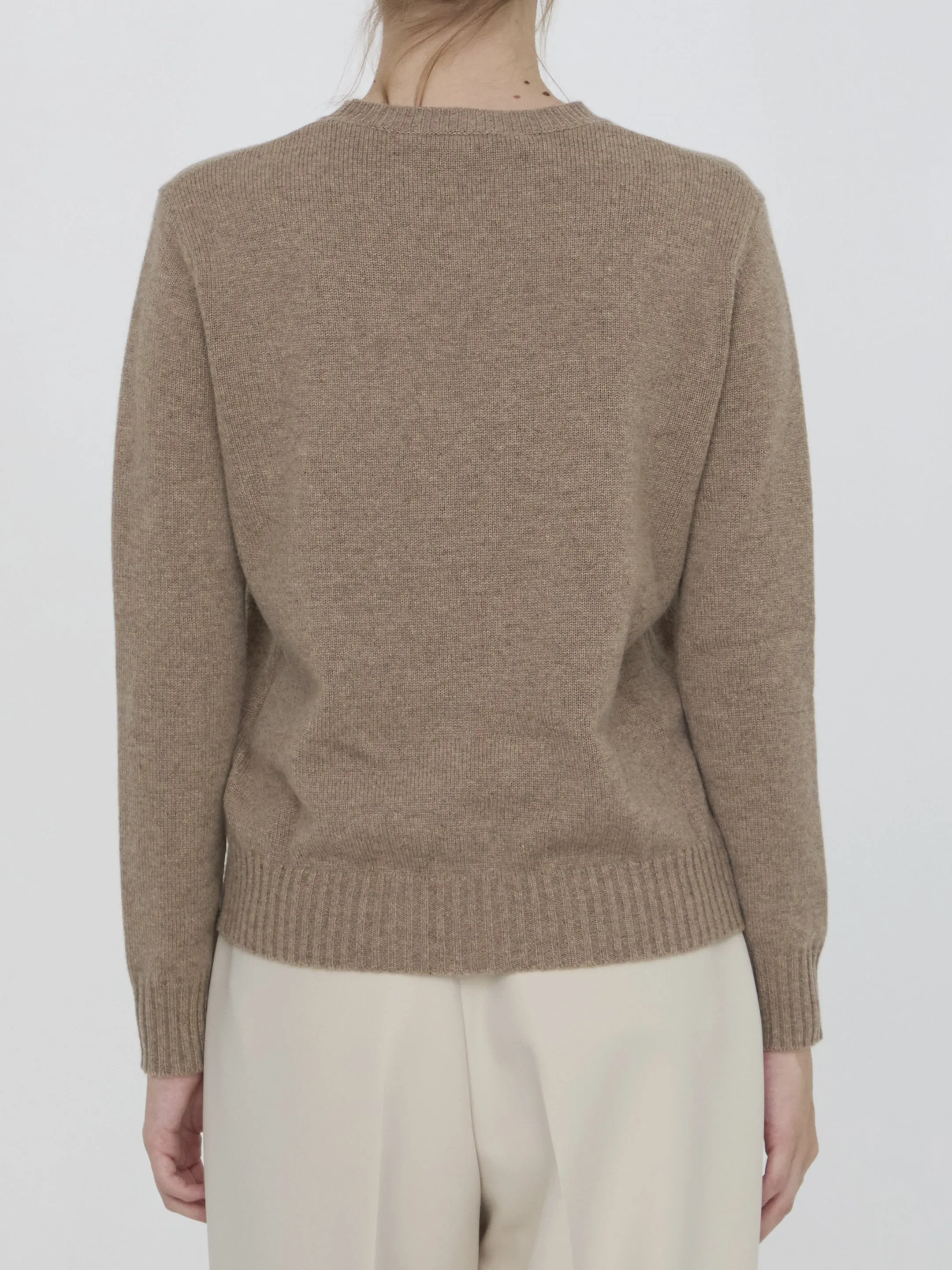 Max Mara Viglio Cashmere Sweater In Beige