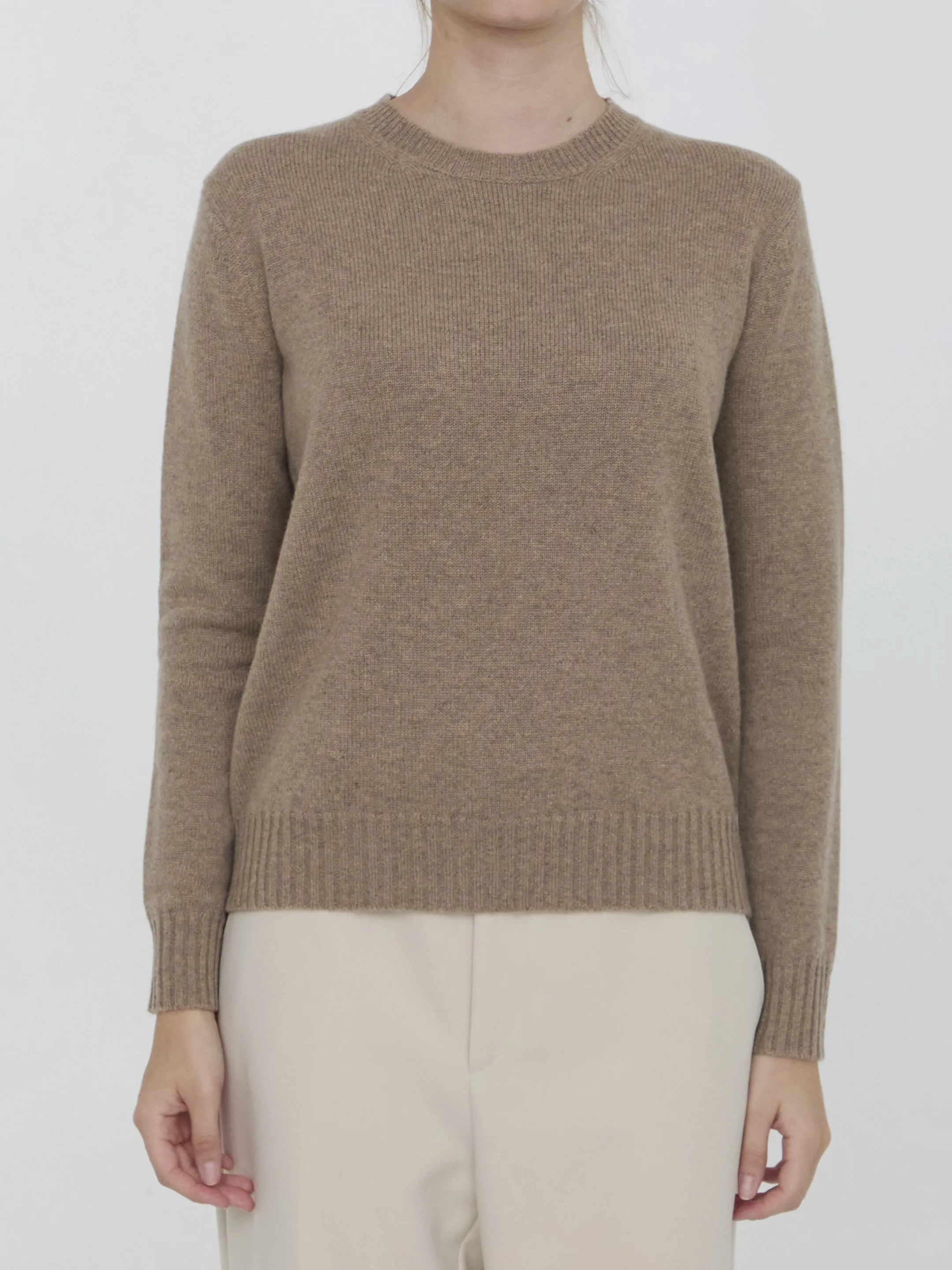 Max Mara Viglio Cashmere Sweater In Beige