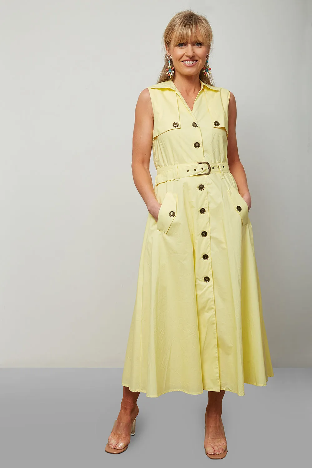 MDM Trench Like Cotton Poplin Dress