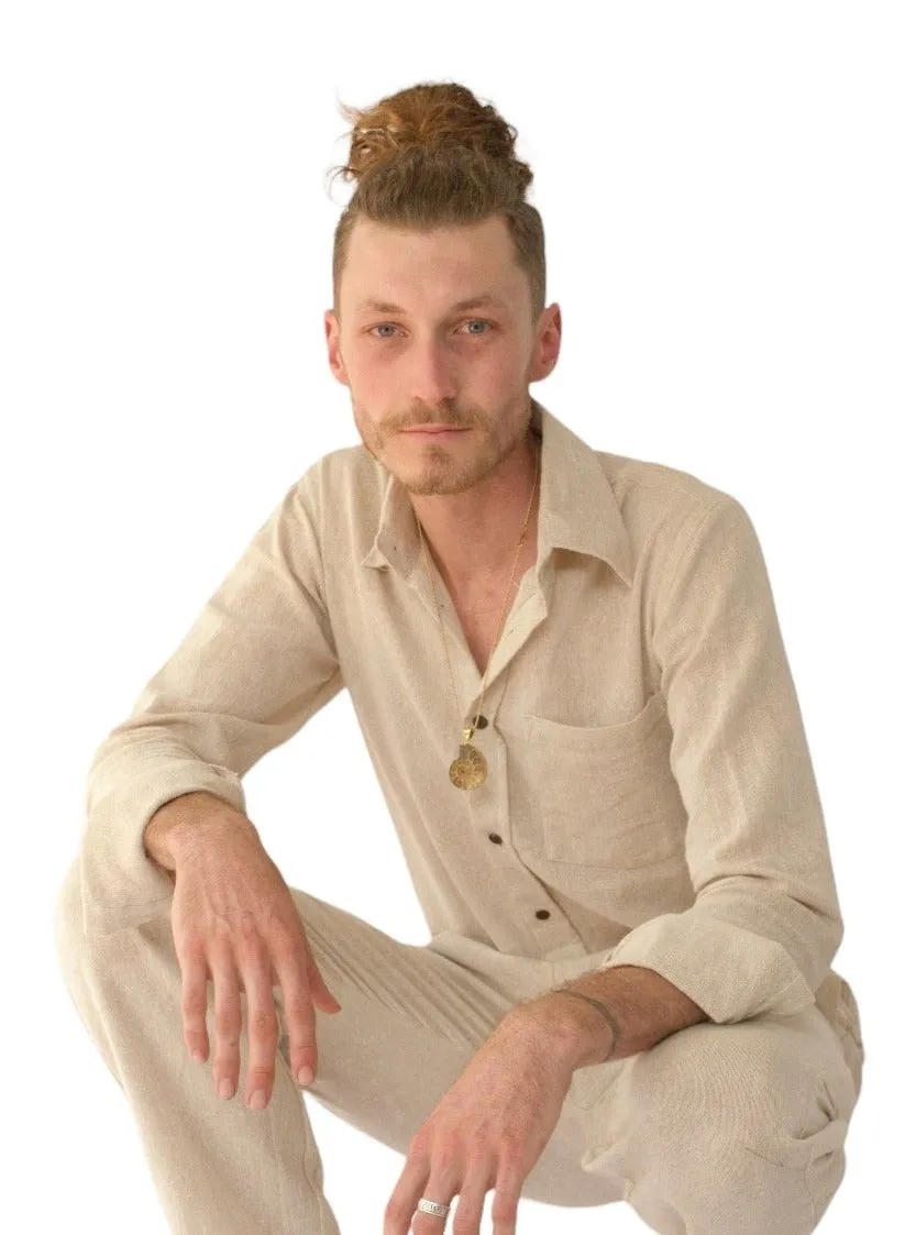 Men's Organic Cotton Long Sleeve Button Down