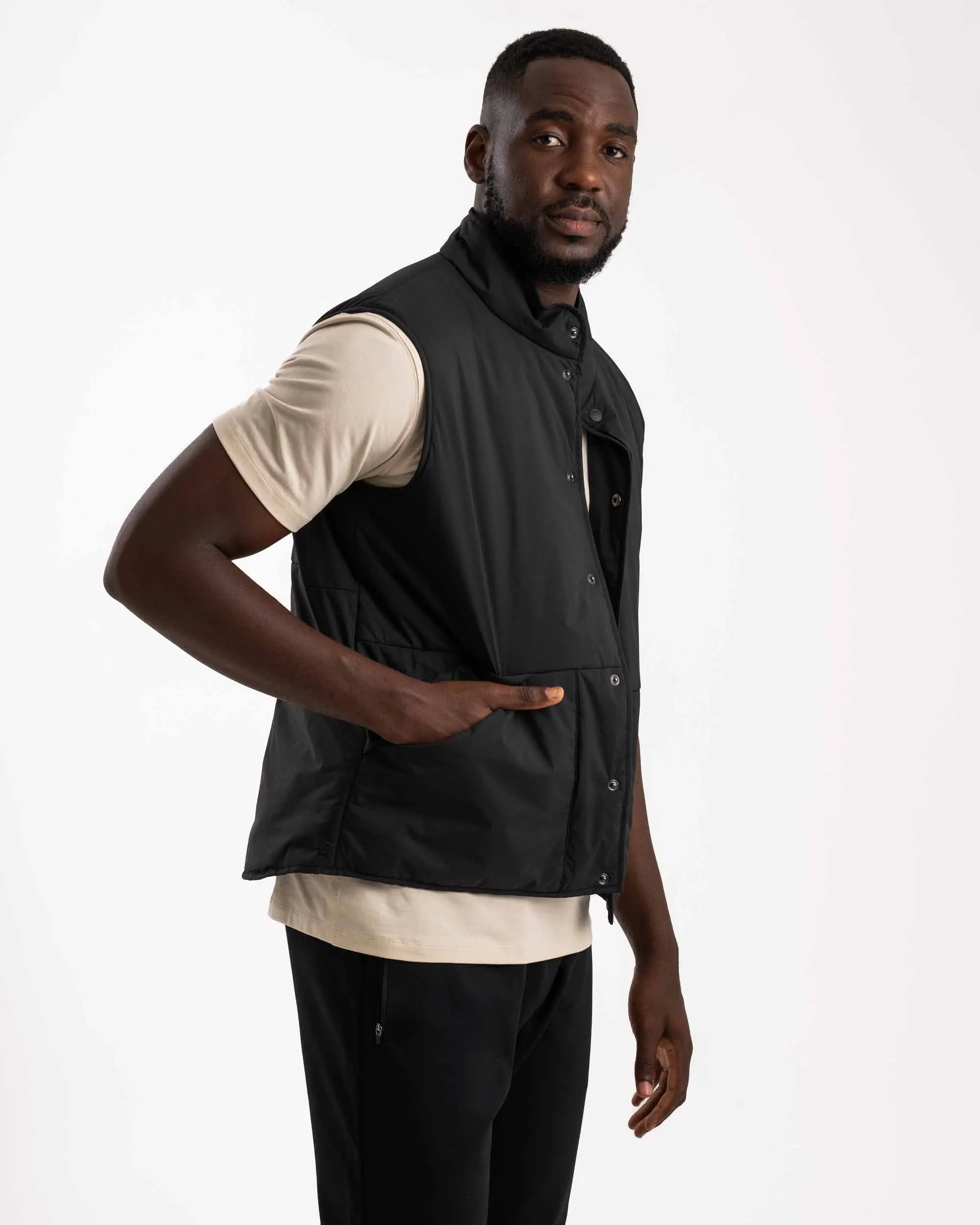 Mens Outdoor Padded Gilet - Black