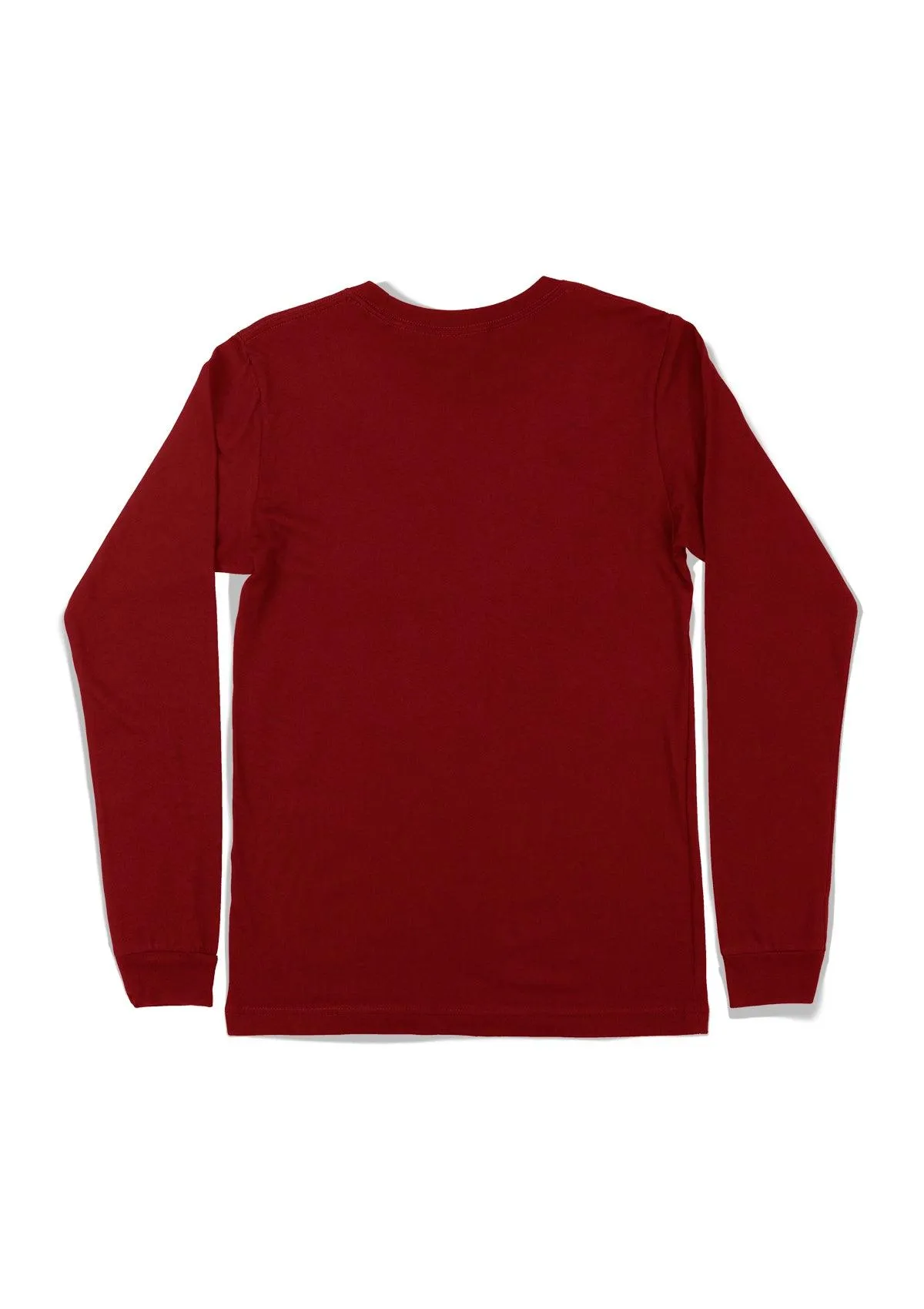 Mens T-Shirts Long Sleeve Blood Red