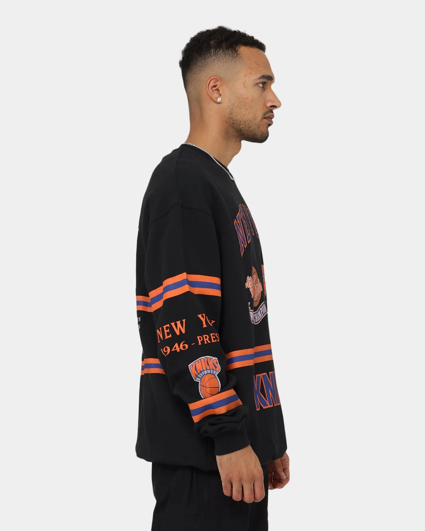 Mitchell & Ness New York Knicks World Champ Crewneck Faded Black