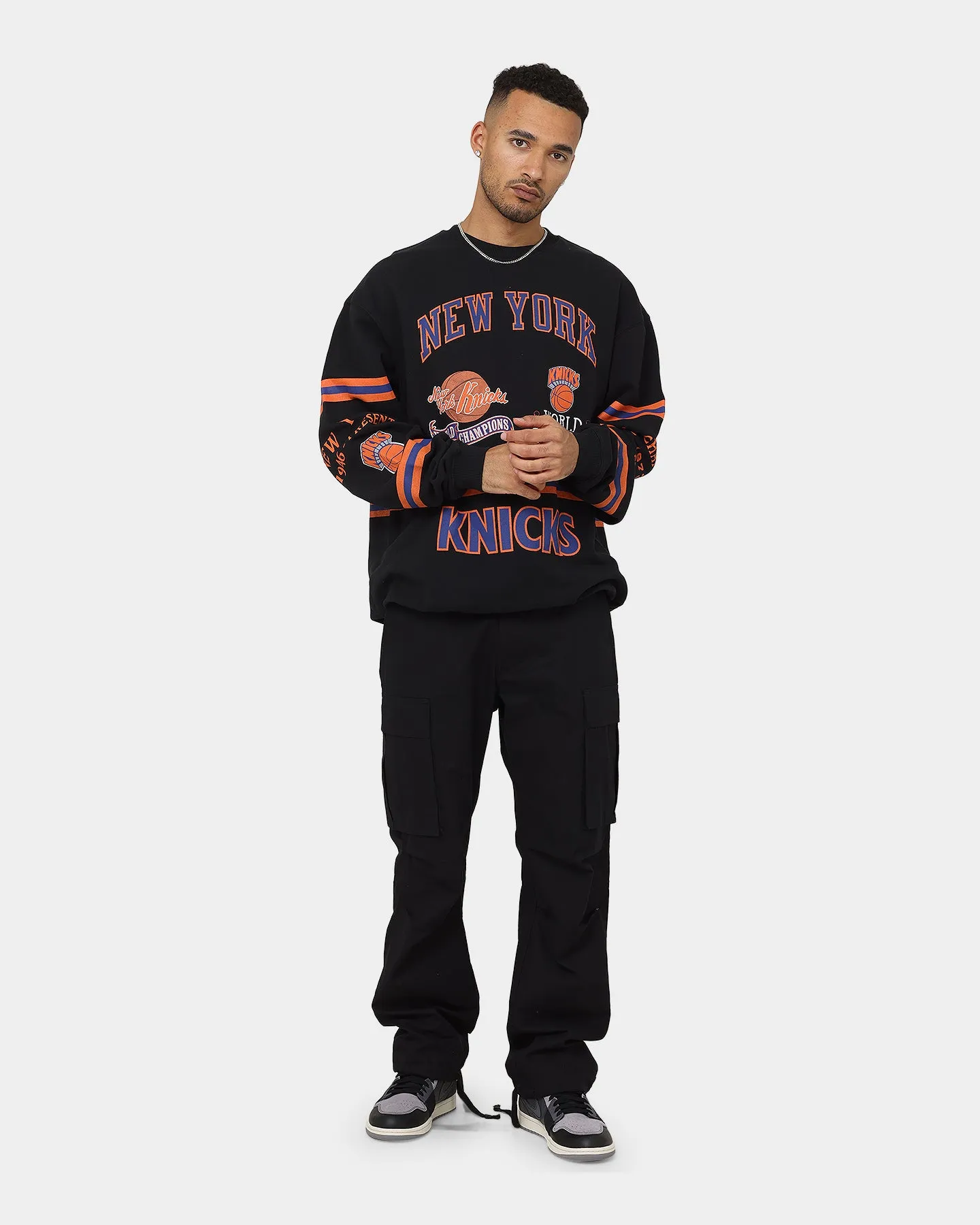 Mitchell & Ness New York Knicks World Champ Crewneck Faded Black