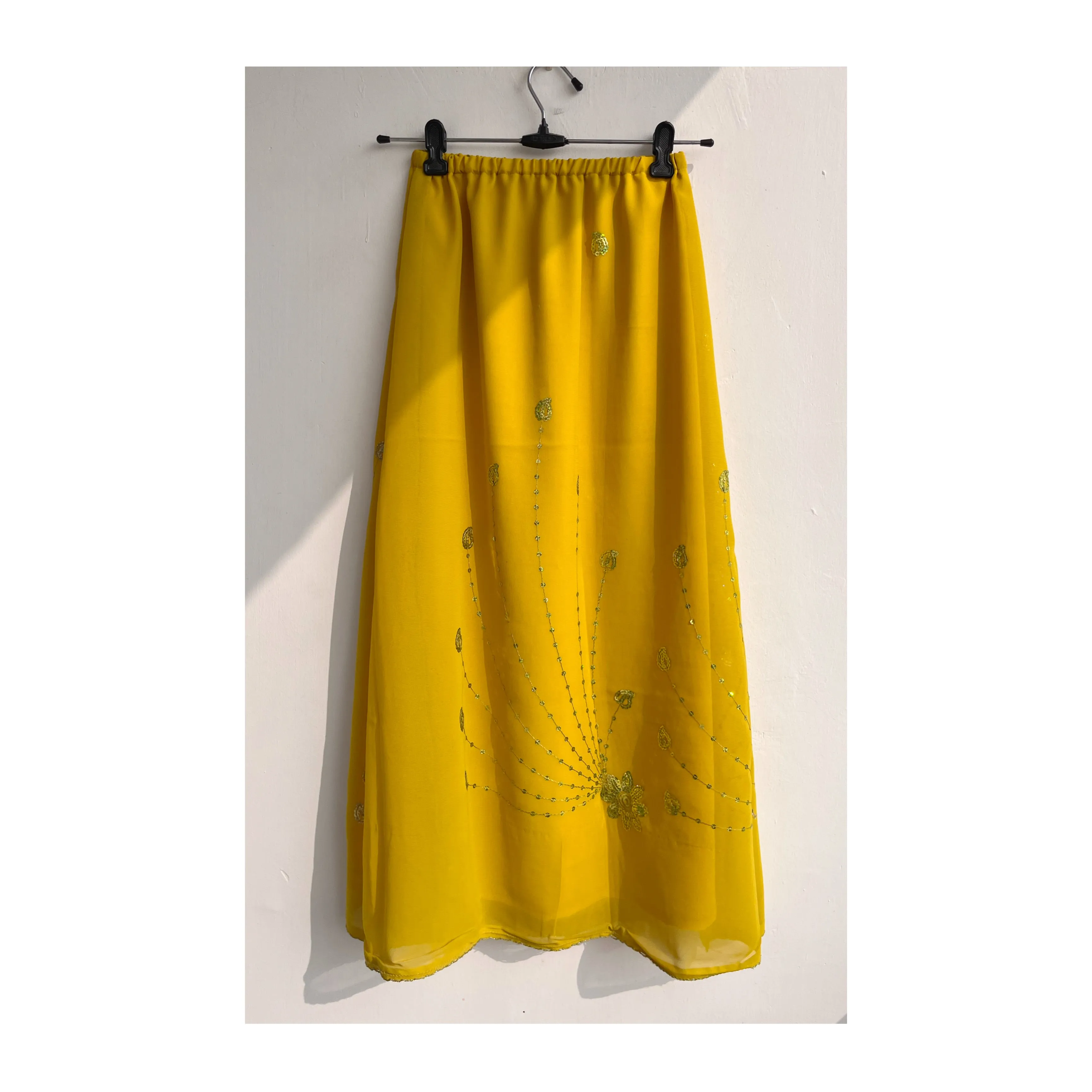 Mustard sequins skirt