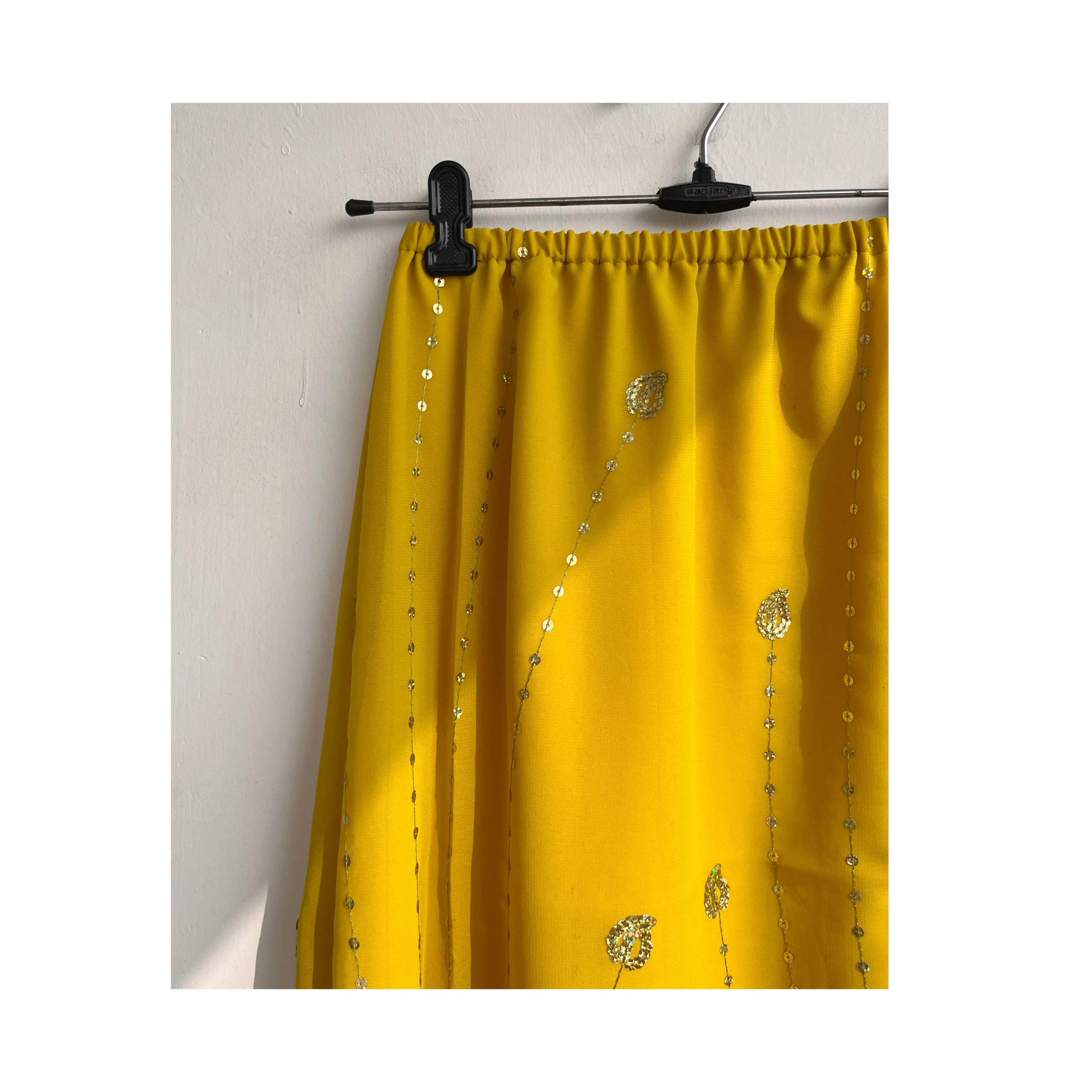 Mustard sequins skirt