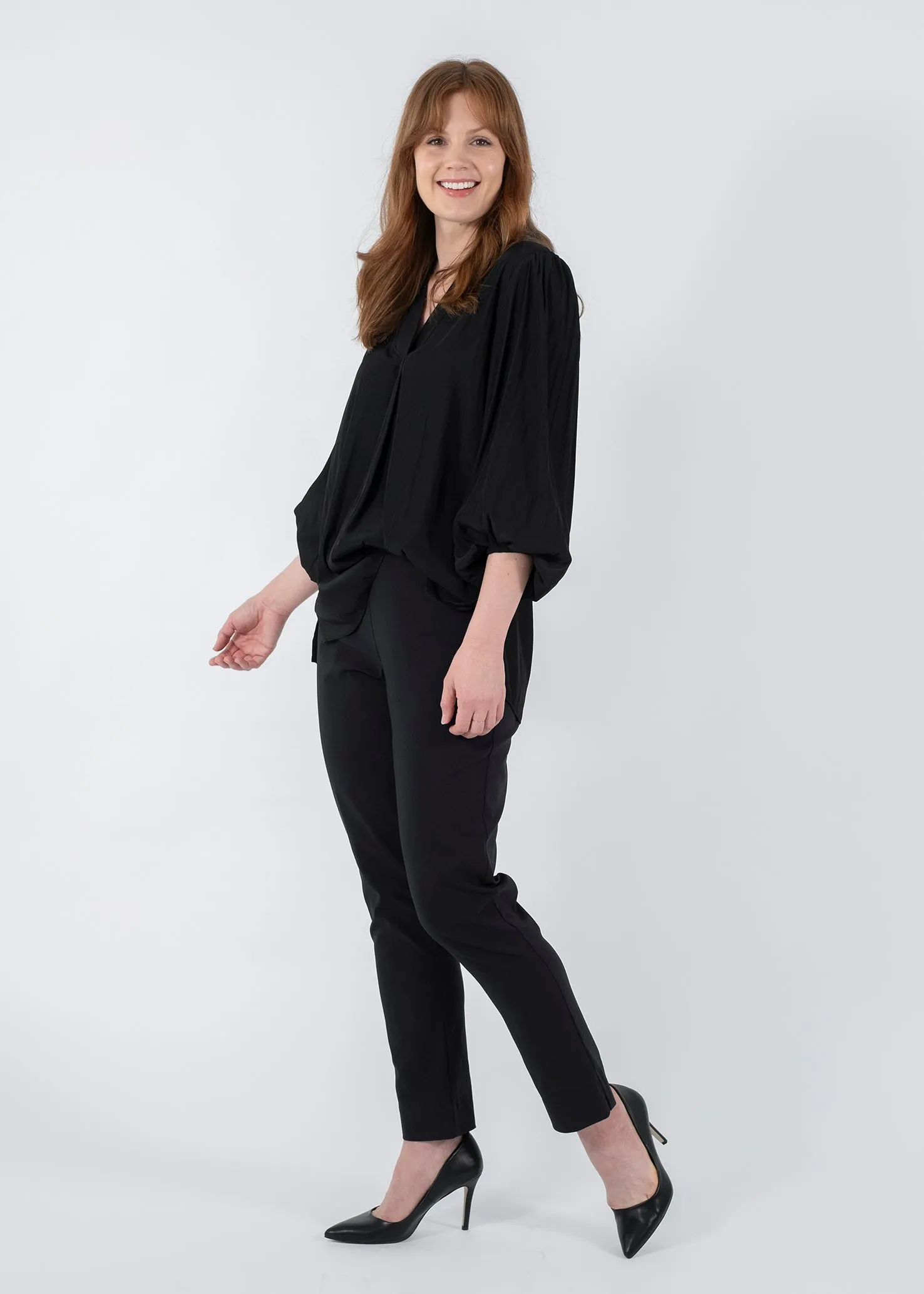 Narrow Miracle Bengaline Pants in Black