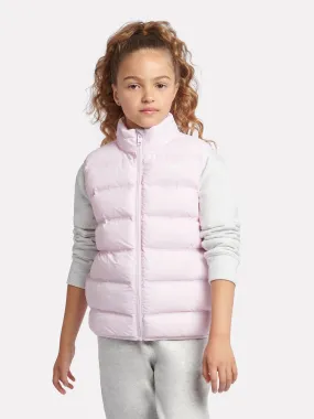 New Balance Girls Bond Quilted Gilet in Pink