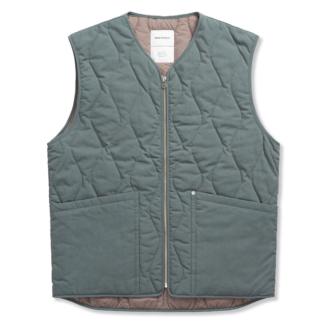 Norse Projects Peter Tab Series Gilet Dried Sage Green