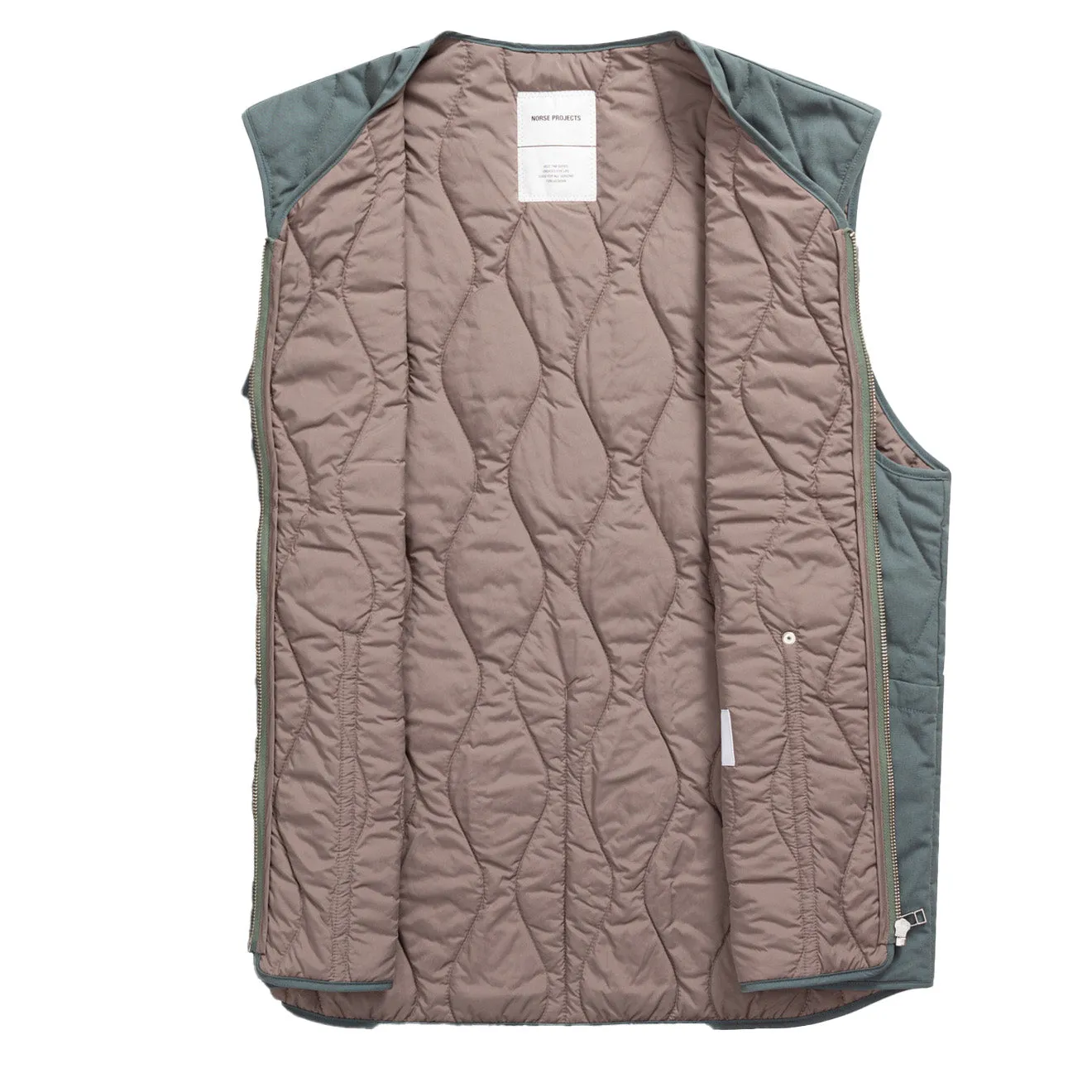 Norse Projects Peter Tab Series Gilet Dried Sage Green