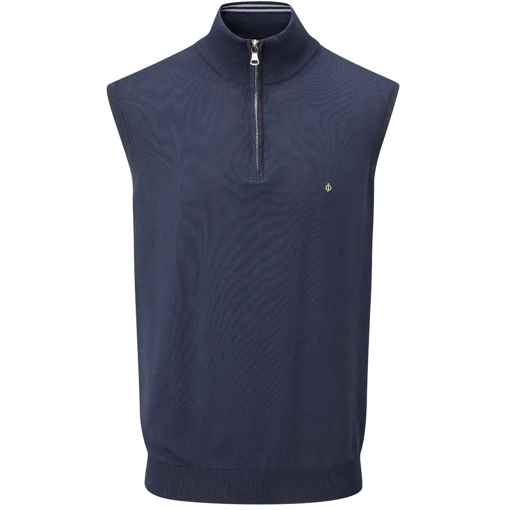 Oscar Jacobson Bob Pin Sleeveless Sweater - Navy